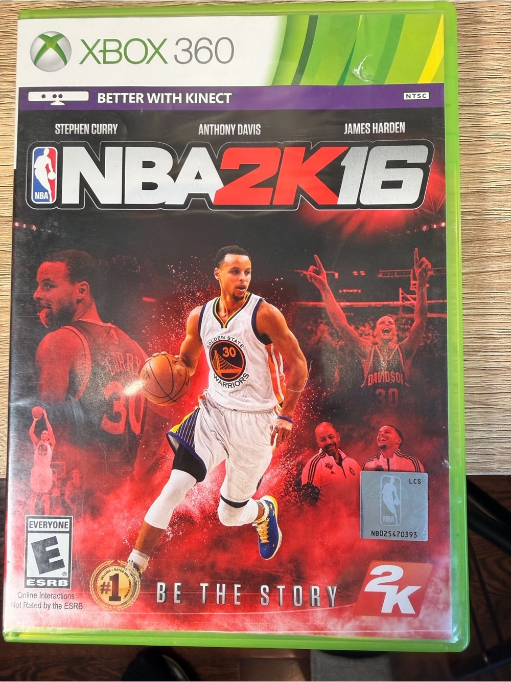 NBA 2K16 (Xbox 360) - Stephen Curry Cover - Red/Black/Green